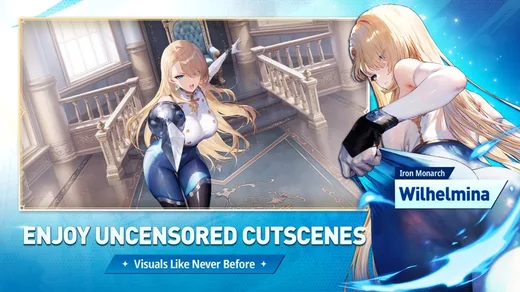 Arte promocional de BrownDust2 com personagens de anime em pose de combate